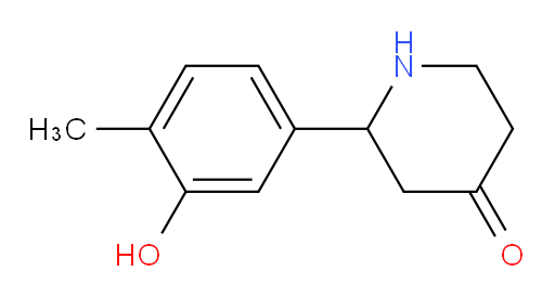 2-(3-hydroxy-4-methylphenyl)piperidin-4-one