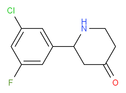 2-(3-chloro-5-fluorophenyl)piperidin-4-one