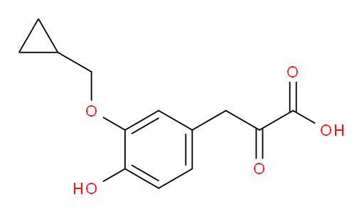 3-(3-(cyclopropylmethoxy)-4-hydroxyphenyl)-2-oxopropanoic acid