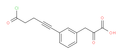 3-(3-(5-chloro-5-oxopent-1-yn-1-yl)phenyl)-2-oxopropanoic acid