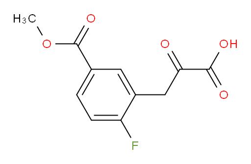 3-(2-fluoro-5-(methoxycarbonyl)phenyl)-2-oxopropanoic acid