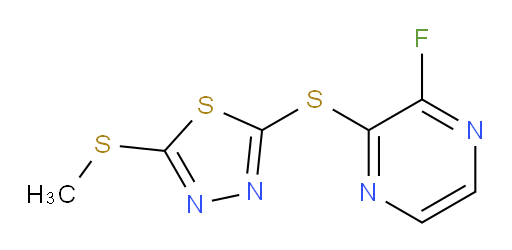 2-((3-fluoropyrazin-2-yl)thio)-5-(methylthio)-1,3,4-thiadiazole