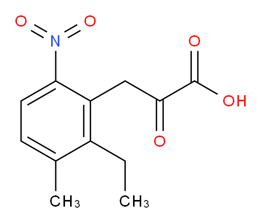 3-(2-ethyl-3-methyl-6-nitrophenyl)-2-oxopropanoic acid