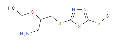 2-ethoxy-3-((5-(methylthio)-1,3,4-thiadiazol-2-yl)thio)propan-1-amine
