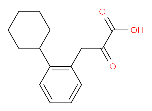 3-(2-cyclohexylphenyl)-2-oxopropanoic acid