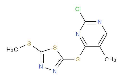 2-((2-chloro-5-methylpyrimidin-4-yl)thio)-5-(methylthio)-1,3,4-thiadiazole