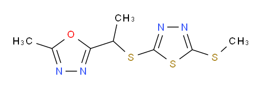 2-methyl-5-(1-((5-(methylthio)-1,3,4-thiadiazol-2-yl)thio)ethyl)-1,3,4-oxadiazole