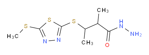 2-methyl-3-((5-(methylthio)-1,3,4-thiadiazol-2-yl)thio)butanehydrazide