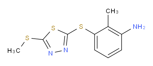 2-methyl-3-((5-(methylthio)-1,3,4-thiadiazol-2-yl)thio)aniline