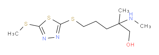 2-methyl-2-(methylamino)-5-((5-(methylthio)-1,3,4-thiadiazol-2-yl)thio)pentan-1-ol
