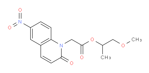 1-methoxypropan-2-yl 2-(6-nitro-2-oxoquinolin-1(2H)-yl)acetate