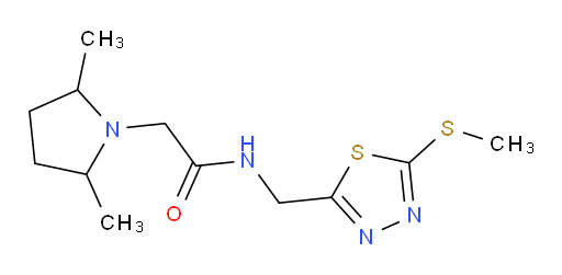 2-(2,5-dimethylpyrrolidin-1-yl)-N-((5-(methylthio)-1,3,4-thiadiazol-2-yl)methyl)acetamide