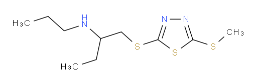 1-((5-(methylthio)-1,3,4-thiadiazol-2-yl)thio)-N-propylbutan-2-amine