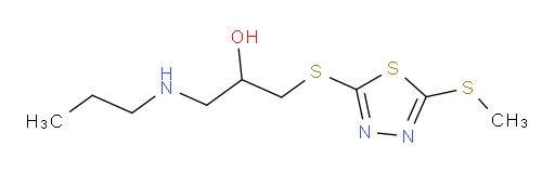 1-((5-(methylthio)-1,3,4-thiadiazol-2-yl)thio)-3-(propylamino)propan-2-ol