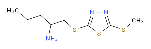 1-((5-(methylthio)-1,3,4-thiadiazol-2-yl)thio)pentan-2-amine