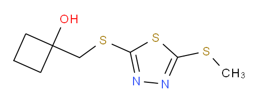 1-(((5-(methylthio)-1,3,4-thiadiazol-2-yl)thio)methyl)cyclobutanol
