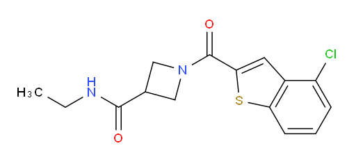 1-(4-chlorobenzo[b]thiophene-2-carbonyl)-N-ethylazetidine-3-carboxamide