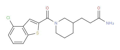 3-(1-(4-chlorobenzo[b]thiophene-2-carbonyl)piperidin-3-yl)propanamide