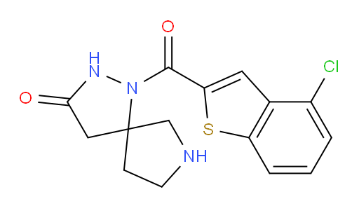 1-(4-chlorobenzo[b]thiophene-2-carbonyl)-1,2,7-triazaspiro[4.4]nonan-3-one