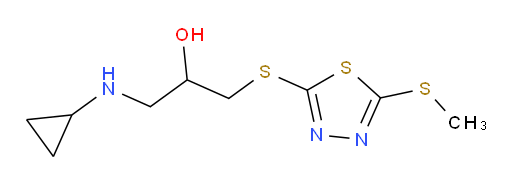 1-(cyclopropylamino)-3-((5-(methylthio)-1,3,4-thiadiazol-2-yl)thio)propan-2-ol