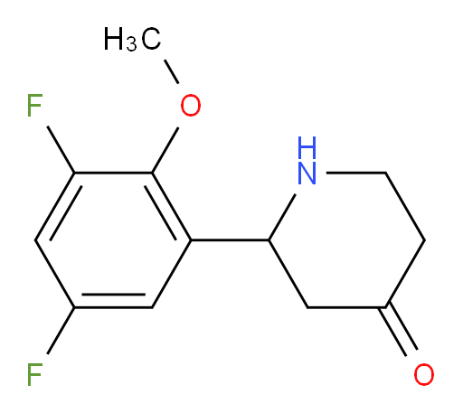 2-(3,5-difluoro-2-methoxyphenyl)piperidin-4-one