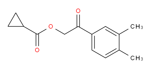 2-(3,4-dimethylphenyl)-2-oxoethyl cyclopropanecarboxylate
