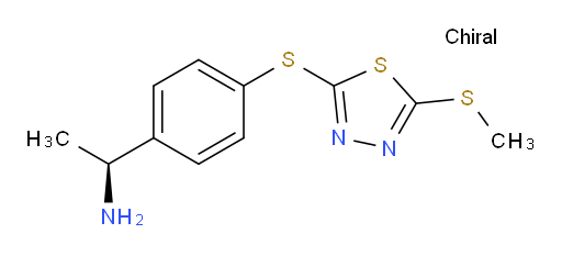 (S)-1-(4-((5-(methylthio)-1,3,4-thiadiazol-2-yl)thio)phenyl)ethanamine