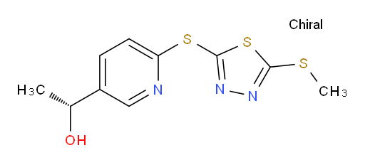 (R)-1-(6-((5-(methylthio)-1,3,4-thiadiazol-2-yl)thio)pyridin-3-yl)ethanol