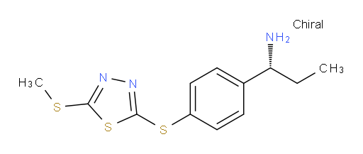 (R)-1-(4-((5-(methylthio)-1,3,4-thiadiazol-2-yl)thio)phenyl)propan-1-amine