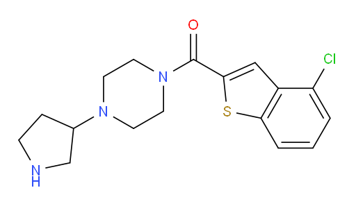 (4-chlorobenzo[b]thiophen-2-yl)(4-(pyrrolidin-3-yl)piperazin-1-yl)methanone