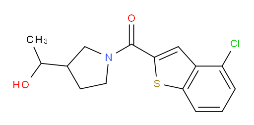 (4-chlorobenzo[b]thiophen-2-yl)(3-(1-hydroxyethyl)pyrrolidin-1-yl)methanone