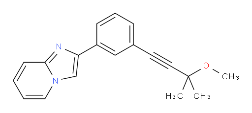 2-(3-(3-methoxy-3-methylbut-1-yn-1-yl)phenyl)imidazo[1,2-a]pyridine