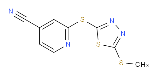 2-((5-(methylthio)-1,3,4-thiadiazol-2-yl)thio)isonicotinonitrile