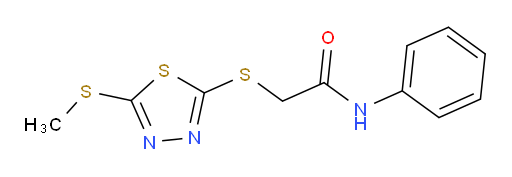 2-((5-(methylthio)-1,3,4-thiadiazol-2-yl)thio)-N-phenylacetamide