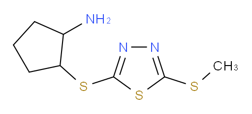 2-((5-(methylthio)-1,3,4-thiadiazol-2-yl)thio)cyclopentanamine
