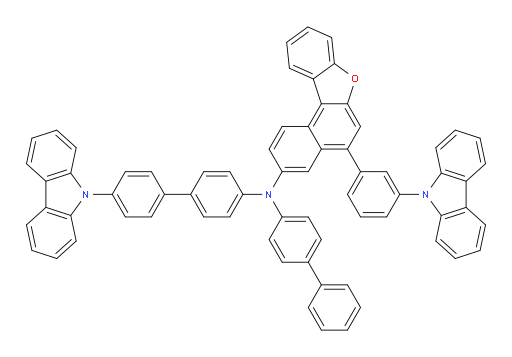 N-(4'-(9H-carbazol-9-yl)-[1,1'-biphenyl]-4-yl)-5-(3-(9H-carbazol-9-yl)phenyl)-N-([1,1'-biphenyl]-4-yl)naphtho[2,1-b]benzofuran-3-amine