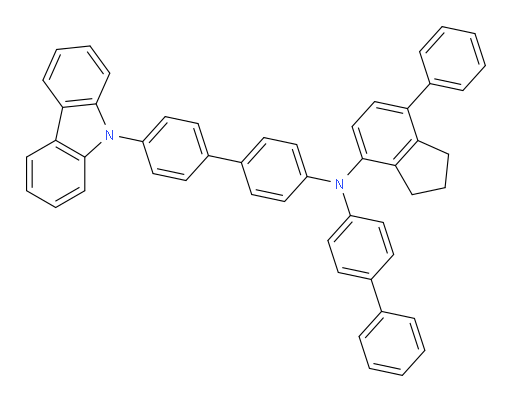N-(4'-(9H-carbazol-9-yl)-[1,1'-biphenyl]-4-yl)-N-([1,1'-biphenyl]-4-yl)-7-phenyl-2,3-dihydro-1H-inden-4-amine