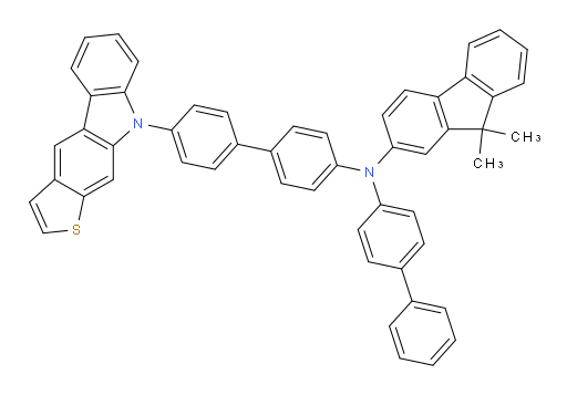 N-(4'-(9H-thieno[2,3-b]carbazol-9-yl)-[1,1'-biphenyl]-4-yl)-N-([1,1'-biphenyl]-4-yl)-9,9-dimethyl-9H-fluoren-2-amine