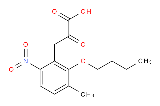 3-(2-butoxy-3-methyl-6-nitrophenyl)-2-oxopropanoic acid