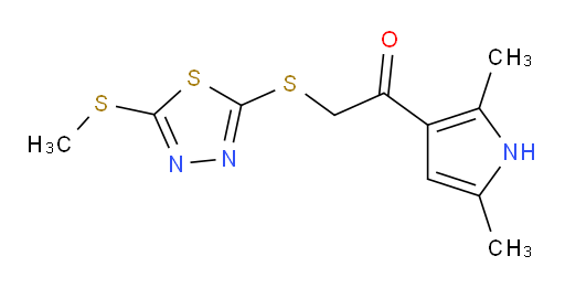 1-(2,5-dimethyl-1H-pyrrol-3-yl)-2-((5-(methylthio)-1,3,4-thiadiazol-2-yl)thio)ethanone