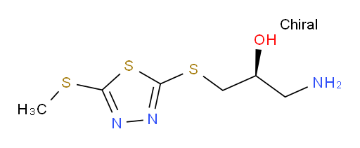 (S)-1-amino-3-((5-(methylthio)-1,3,4-thiadiazol-2-yl)thio)propan-2-ol