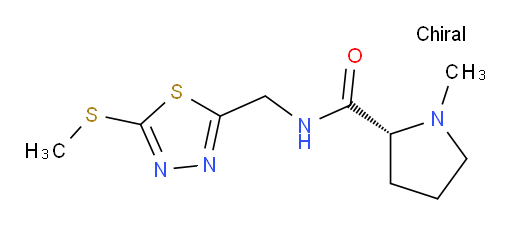 (R)-1-methyl-N-((5-(methylthio)-1,3,4-thiadiazol-2-yl)methyl)pyrrolidine-2-carboxamide