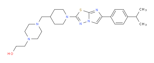 2-(4-((1-(6-(4-isopropylphenyl)imidazo[2,1-b][1,3,4]thiadiazol-2-yl)piperidin-4-yl)methyl)piperazin-1-yl)ethanol