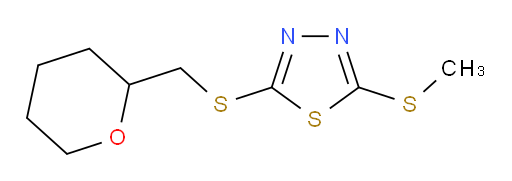 2-(methylthio)-5-(((tetrahydro-2H-pyran-2-yl)methyl)thio)-1,3,4-thiadiazole
