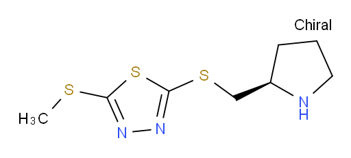(R)-2-(methylthio)-5-((pyrrolidin-2-ylmethyl)thio)-1,3,4-thiadiazole