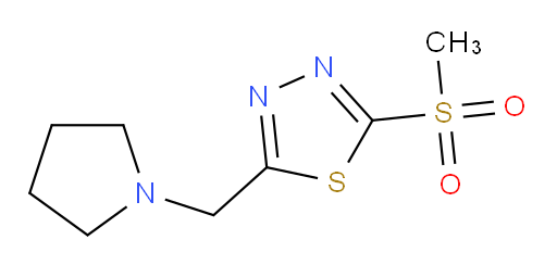 2-(methylsulfonyl)-5-(pyrrolidin-1-ylmethyl)-1,3,4-thiadiazole
