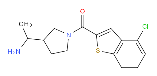 (3-(1-aminoethyl)pyrrolidin-1-yl)(4-chlorobenzo[b]thiophen-2-yl)methanone