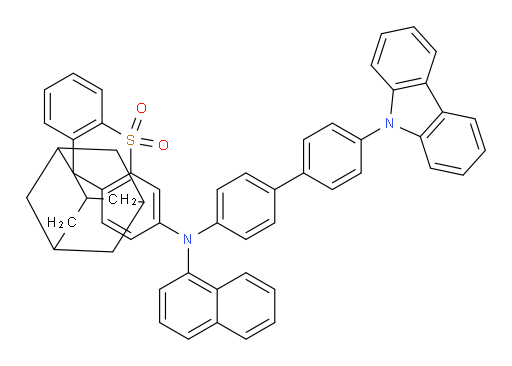 3'-((4'-(9H-carbazol-9-yl)-[1,1'-biphenyl]-4-yl)(naphthalen-1-yl)amino)spiro[adamantane-2,9'-thioxanthene] 10',10'-dioxide