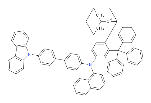 N-(4'-(9H-carbazol-9-yl)-[1,1'-biphenyl]-4-yl)-N-(naphthalen-1-yl)-10',10'-diphenyl-10'H-spiro[adamantane-2,9'-anthracen]-3'-amine