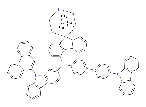 N-(4'-(9H-carbazol-9-yl)-[1,1'-biphenyl]-4-yl)-N-(9-(phenanthren-9-yl)-9H-carbazol-2-yl)-1-azaspiro[adamantane-4,9'-fluoren]-4'-amine